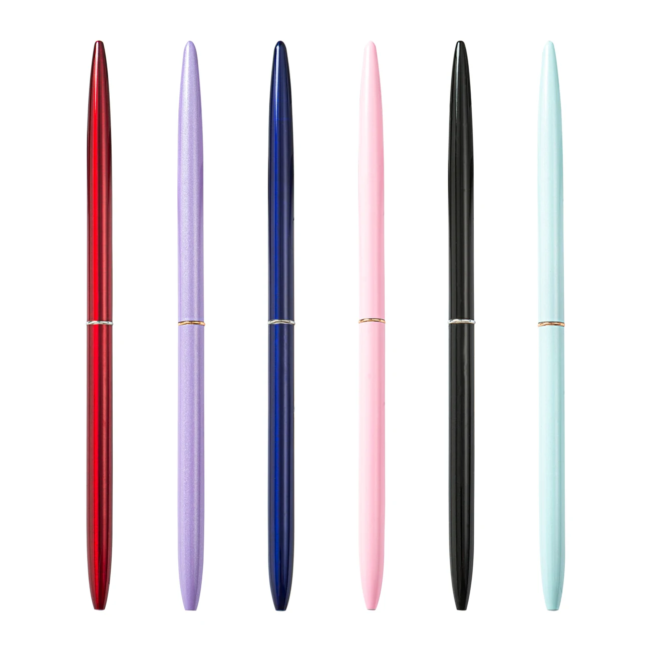 Promotional Gold Point Low Price Custom Pens Hot Selling Cheap Wholesale Moq With Cheapest Luxury Rose Slim Long Metal Ball Pen