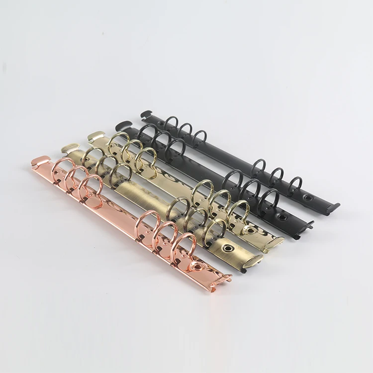 plating iron 6 ring binder a5 wholesale a5 ring binder stainless steel binder clips folder of different color