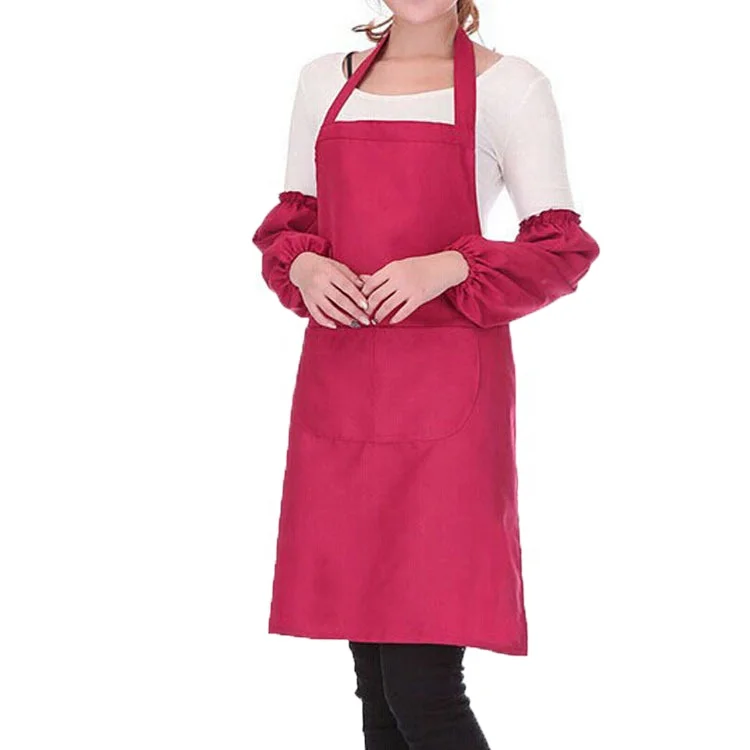 Premium custom kitchen bib apron with 2 pockets