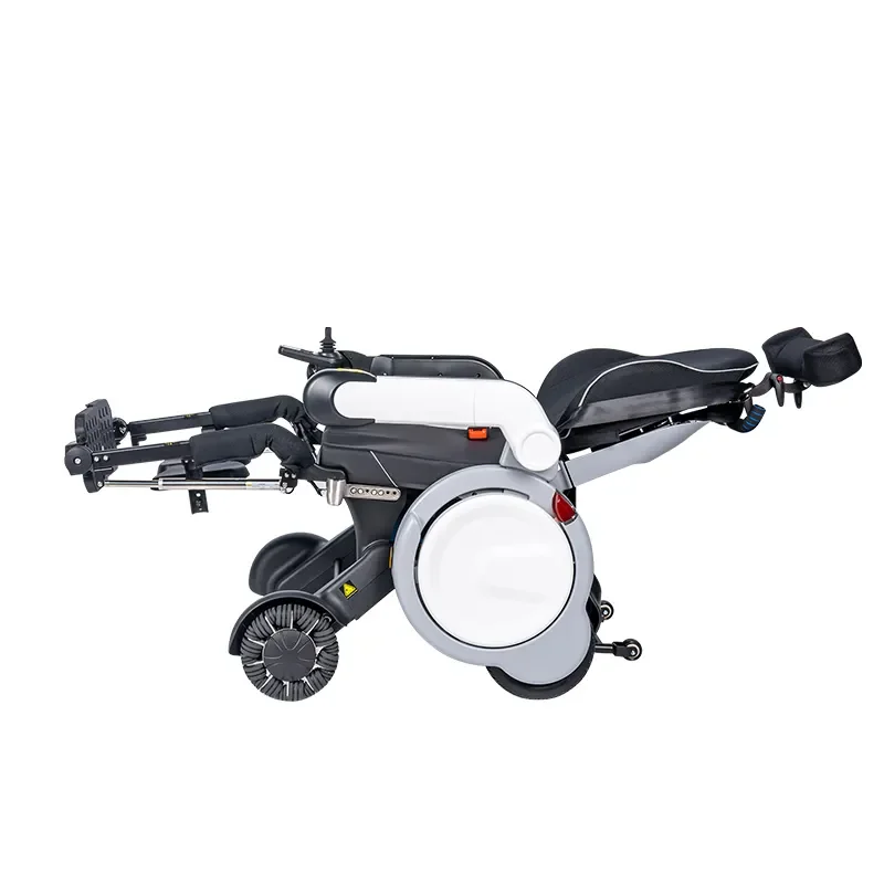 2024 power folding chair electric wheelchair with back reclining function motorized wheelchair with aviation aluminum frame