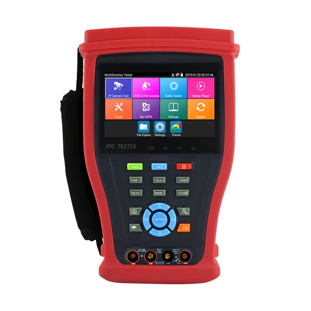 Newest 4.3 inch IPC tester AHD/CVI/TVI/SDI camera tester with digital multimeter