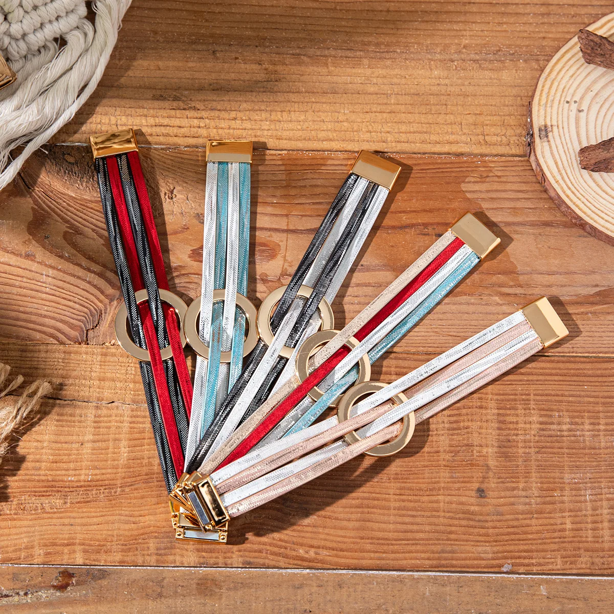 SEPT Personalized Wholesale Strap Leather Bracelet For Women Boho Handmade Multilayer Bracelets Jewelry