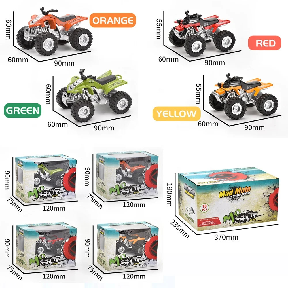 
wholesale pull back diecast motorcycles model car toys for kids 