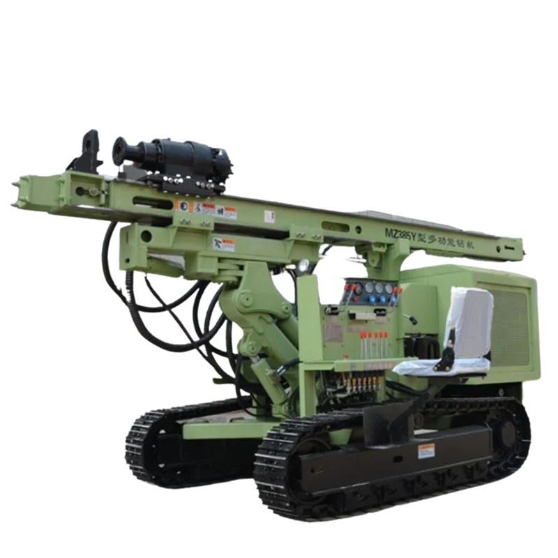 Pv Solar Ground Pile Screw Anchor Machine With Drive Head E Pile Drilling Rig Model 385Y For Foundation Pole Helical Pile