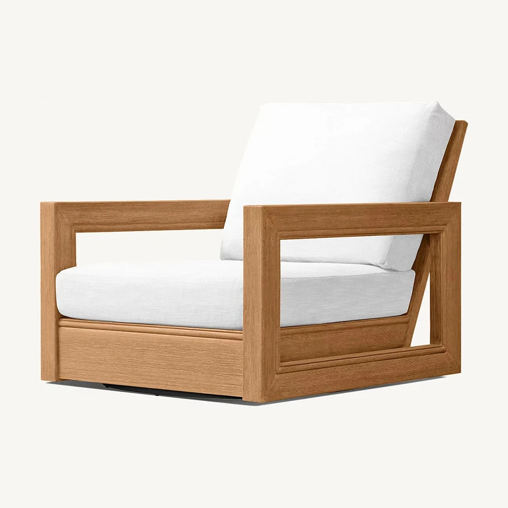 Decoout 2024 Classic Furniture Natural Teak Outdoor Sofa Set Garden Furniture for Hotel Resort