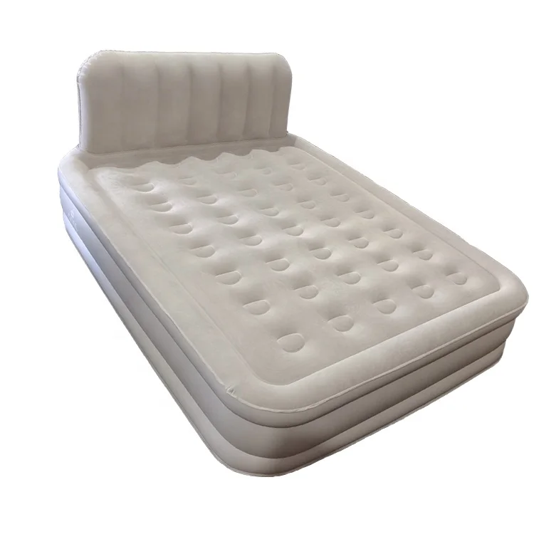 New design inflatable air bed mattress with built in pump air sleeping bed headboard air bed mattress with pump