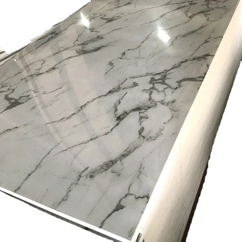 Goldensign top manufacturer high quality 1.5mm pvc marble sheet UV pvc glossy marble panel