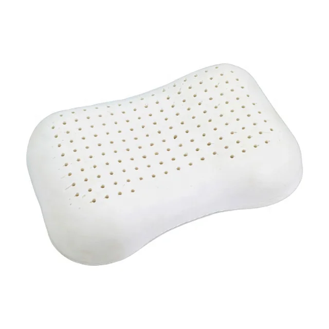 High Quality Thailand Latex Pillow 100% Natural Heart Curve Health Care Neck Head Shoulder Support Product Made in Thailand