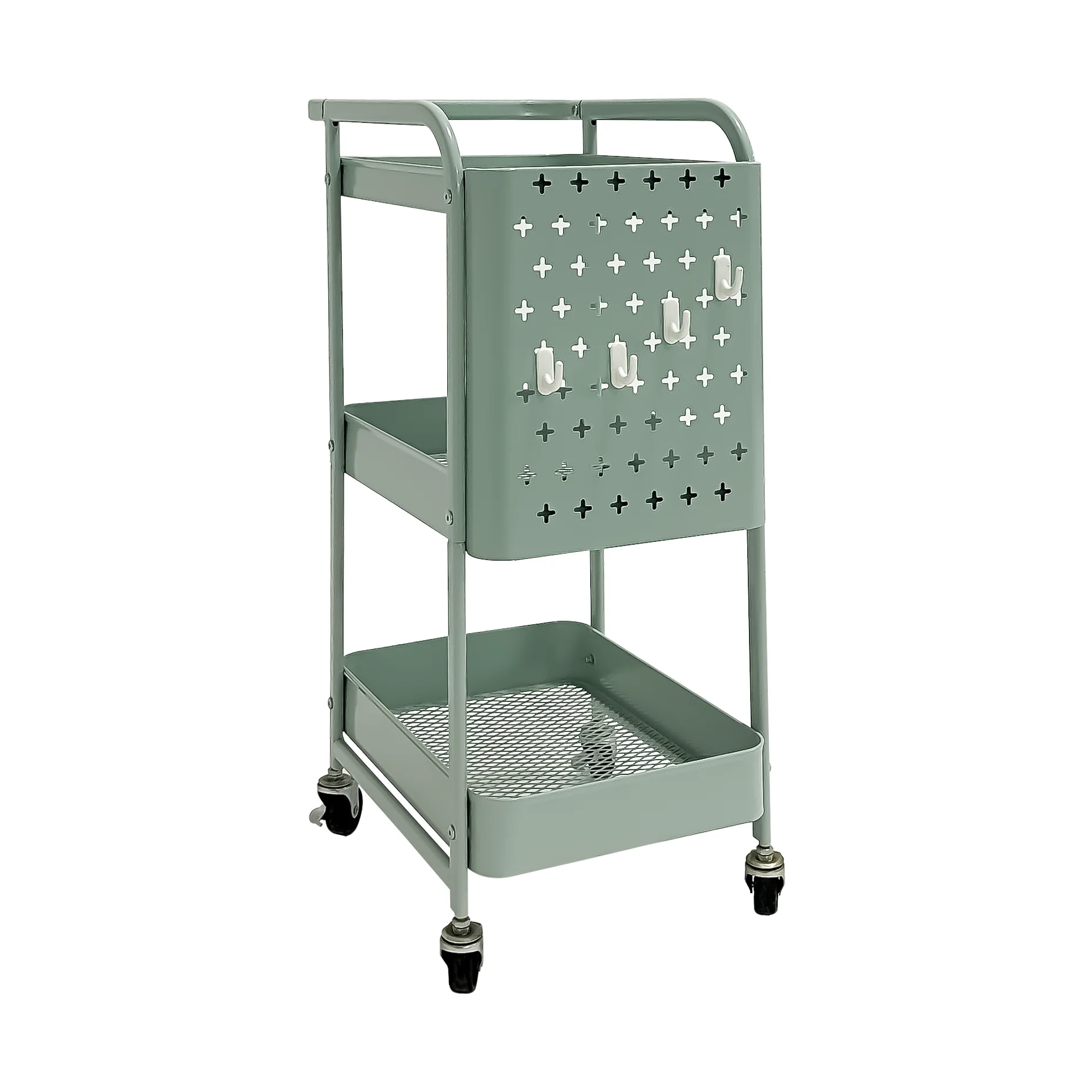 View Larger Image Add to Compare  Share Factory Supply 3 Tier Metal Utility Cart Mobile Trolley Cart Storage Rolling Cart for