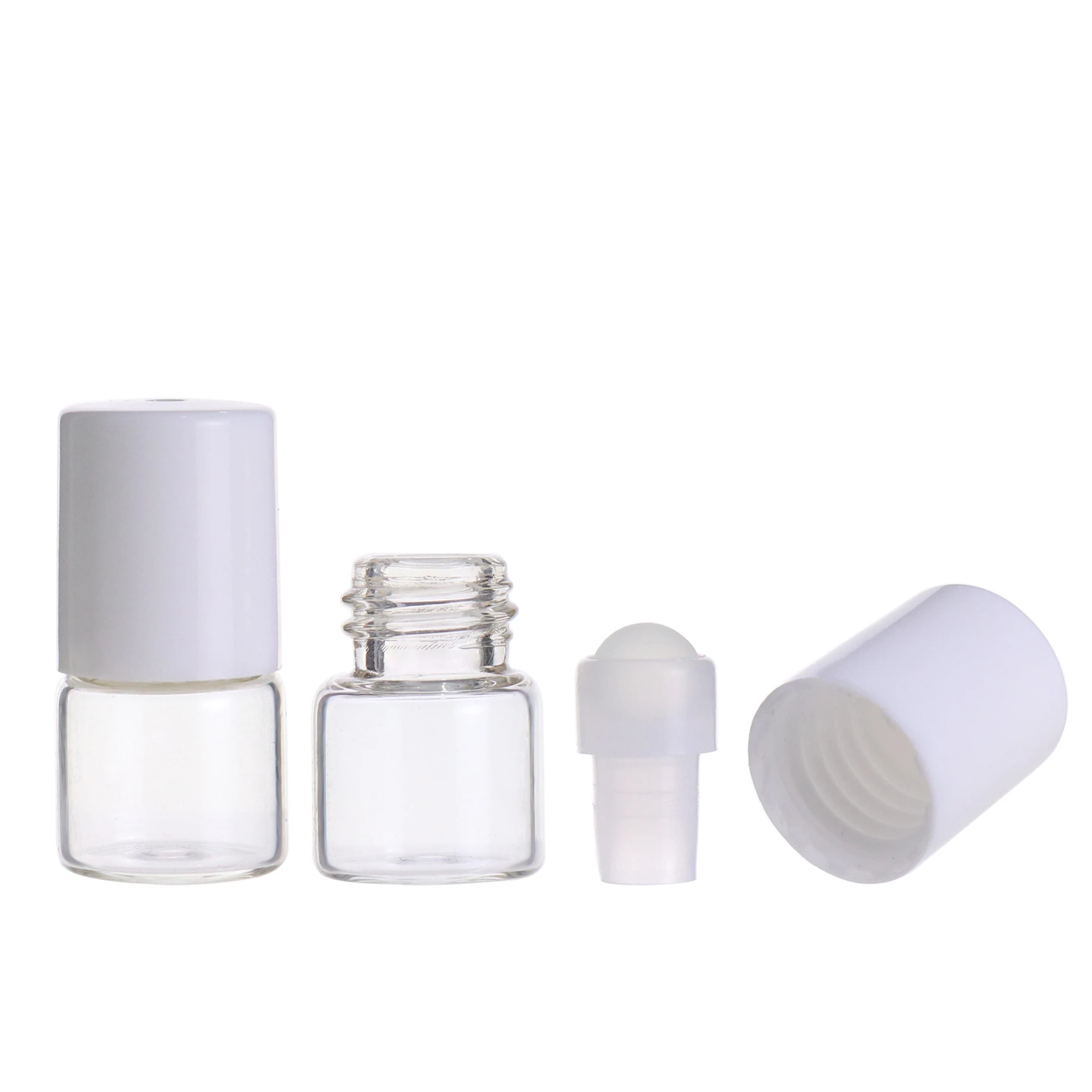 Low MOQ oil perfume glass roll on bottles refillable roller ball essential oil sample bottle