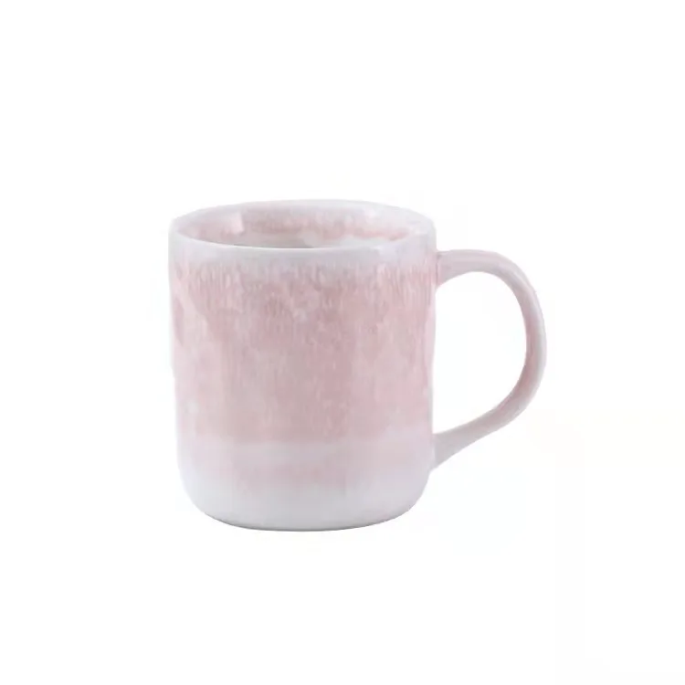 11oz Ins style pink mug creative novelty ceramic coffee cups mug hotel breakfast tea milk coffee ceramic mug with handle