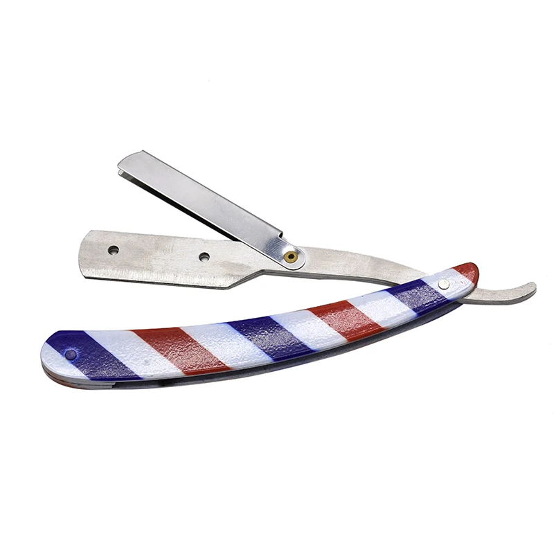 Men Shaving Barber Tools Hair Razor and Blades Antique Black Folding Shaving Knife Stainless Steel Straight razor Holder