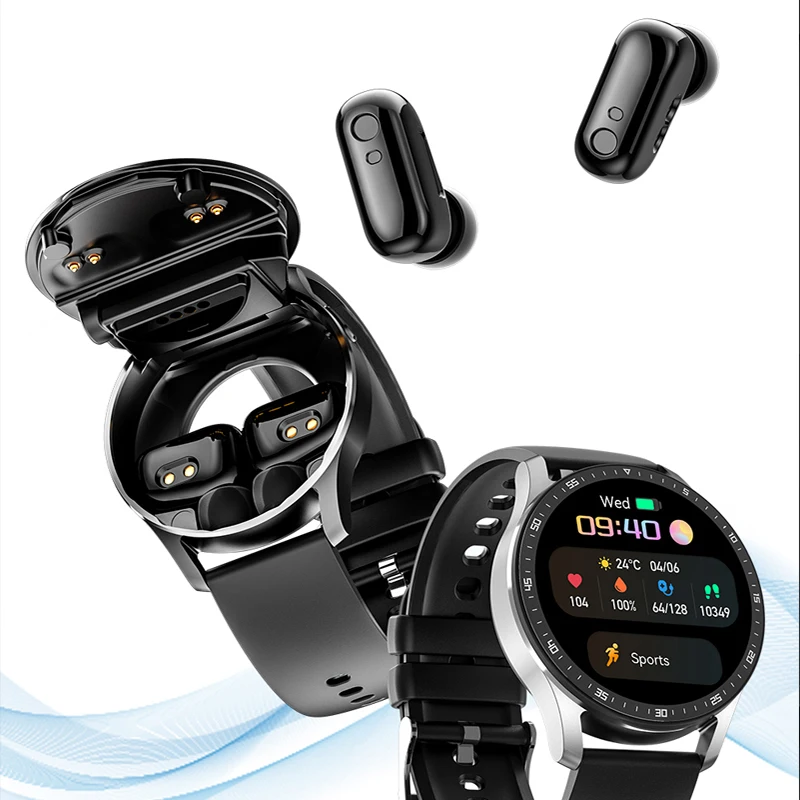 2023 Hot Sale X7 Tws 2 In 1 Wireless TWS  Headset Full Touch Screen Smart Watch Heart Rate Testing Sports Music Smartwatch