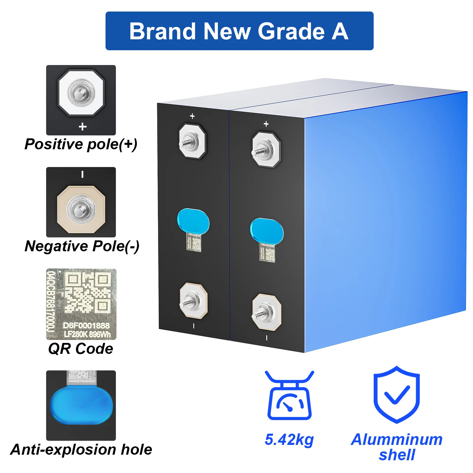 Склад Usa Eu 280 Ah Lifepo-zellen Neue Prismatische 12-v-lithiumeisenphosphat-batterie 12v 302ah Lifepo4 304ah 280ah 250ah