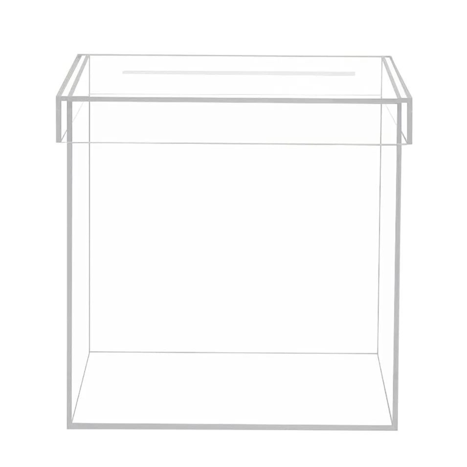 Подарочная коробка для денег с прозрачной крышкой современный акриловый бокс свадебных карт 10 дюймов