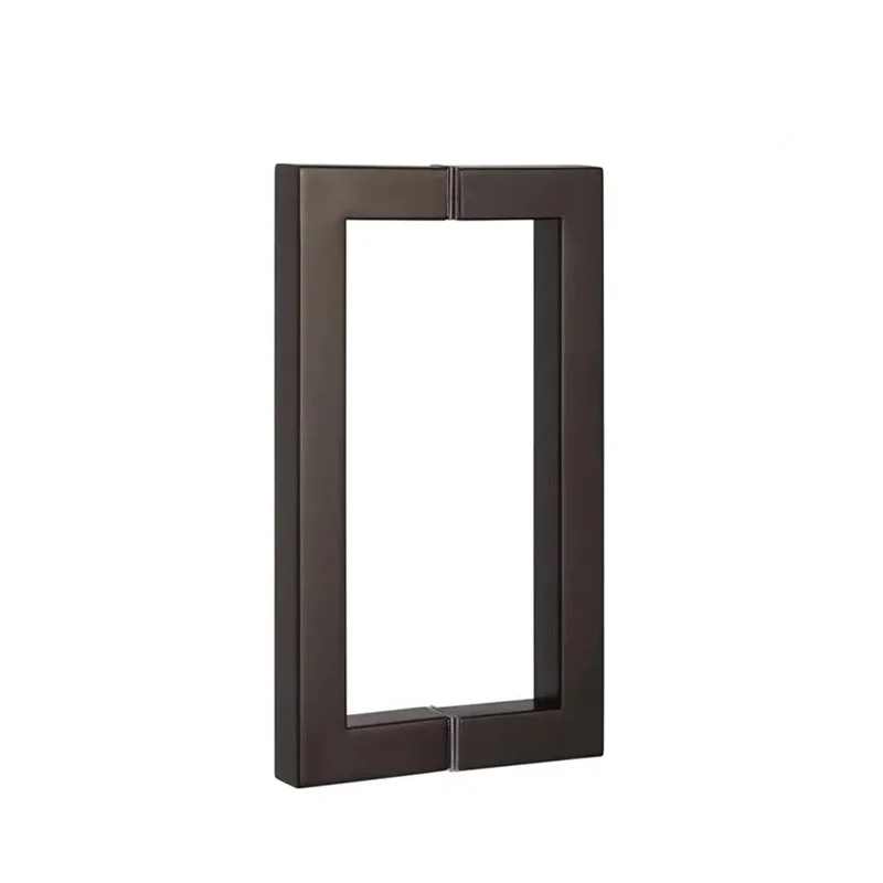 Hot sale straight edge black 304 stainless steel handle glass door handle bathroom shower door handle