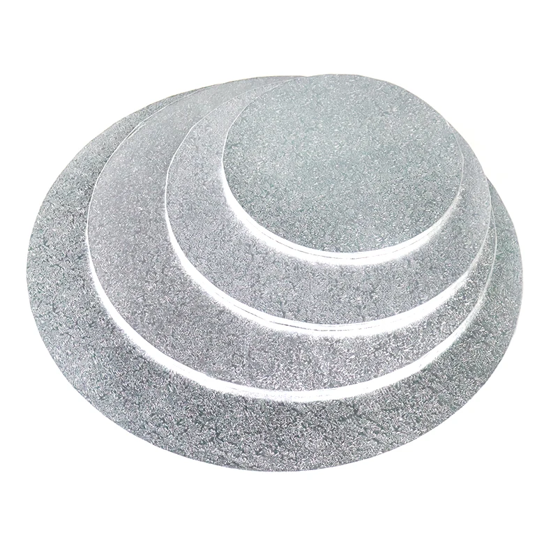 Wholesale Mini Gold White Silver 8in Cake Board Drum 5mm 7mm Mdf Bases Boards Round 8inch 12inch 14inch Custom