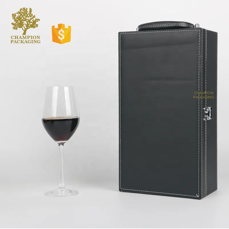 Decorative High Quality Luxury Single Bottle Leather Wine Carry Case