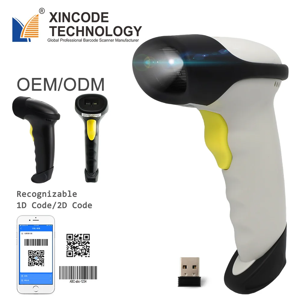 Portable Usb 1d 2d Laser Wireless Wired Qr Code Scanner Android Cheap Price Barcode Reader Handheld Mobile Payment Qr  Scanner
