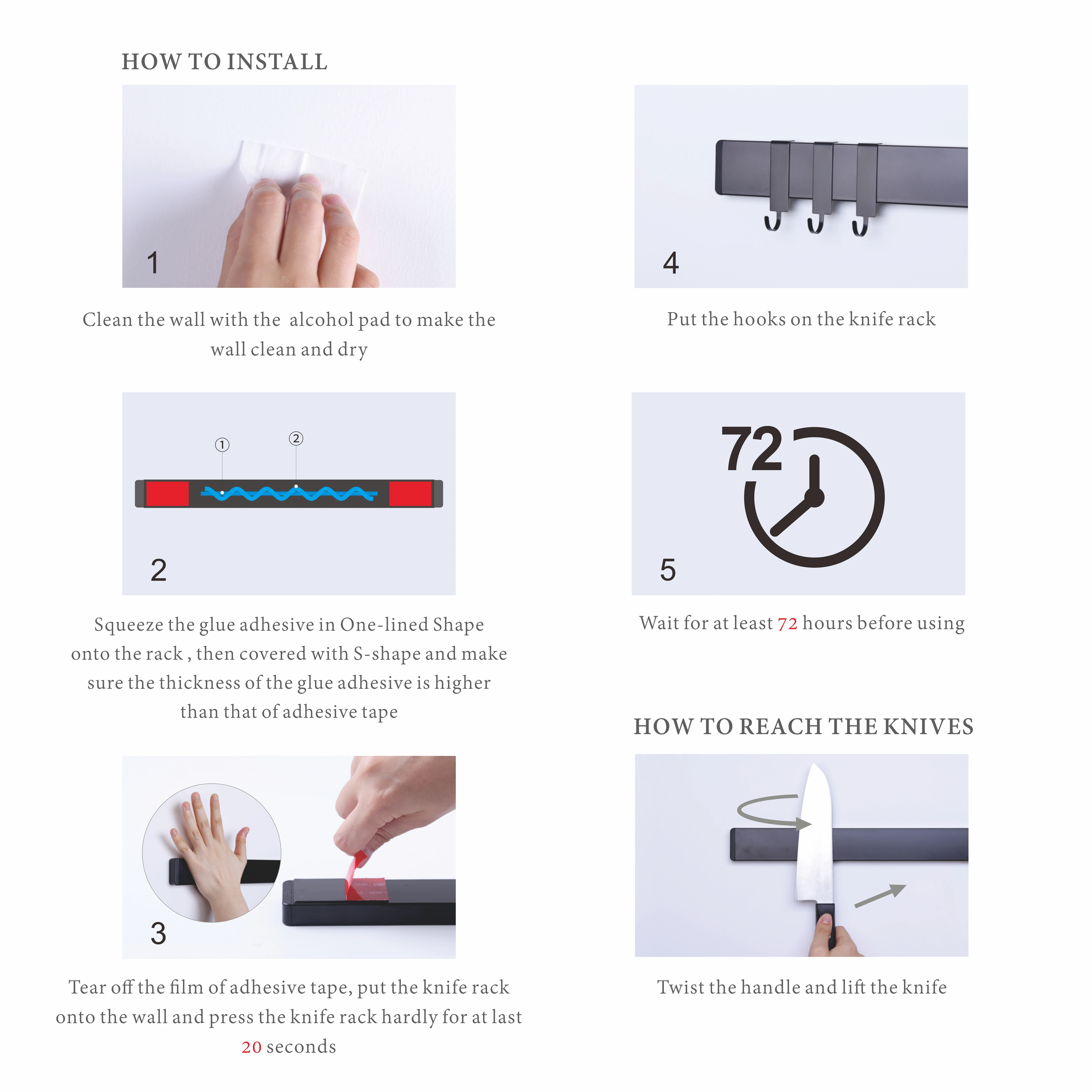 Black Customize City Design Netherlands Kitchen Stainless Steel Magnetic Knife Rack