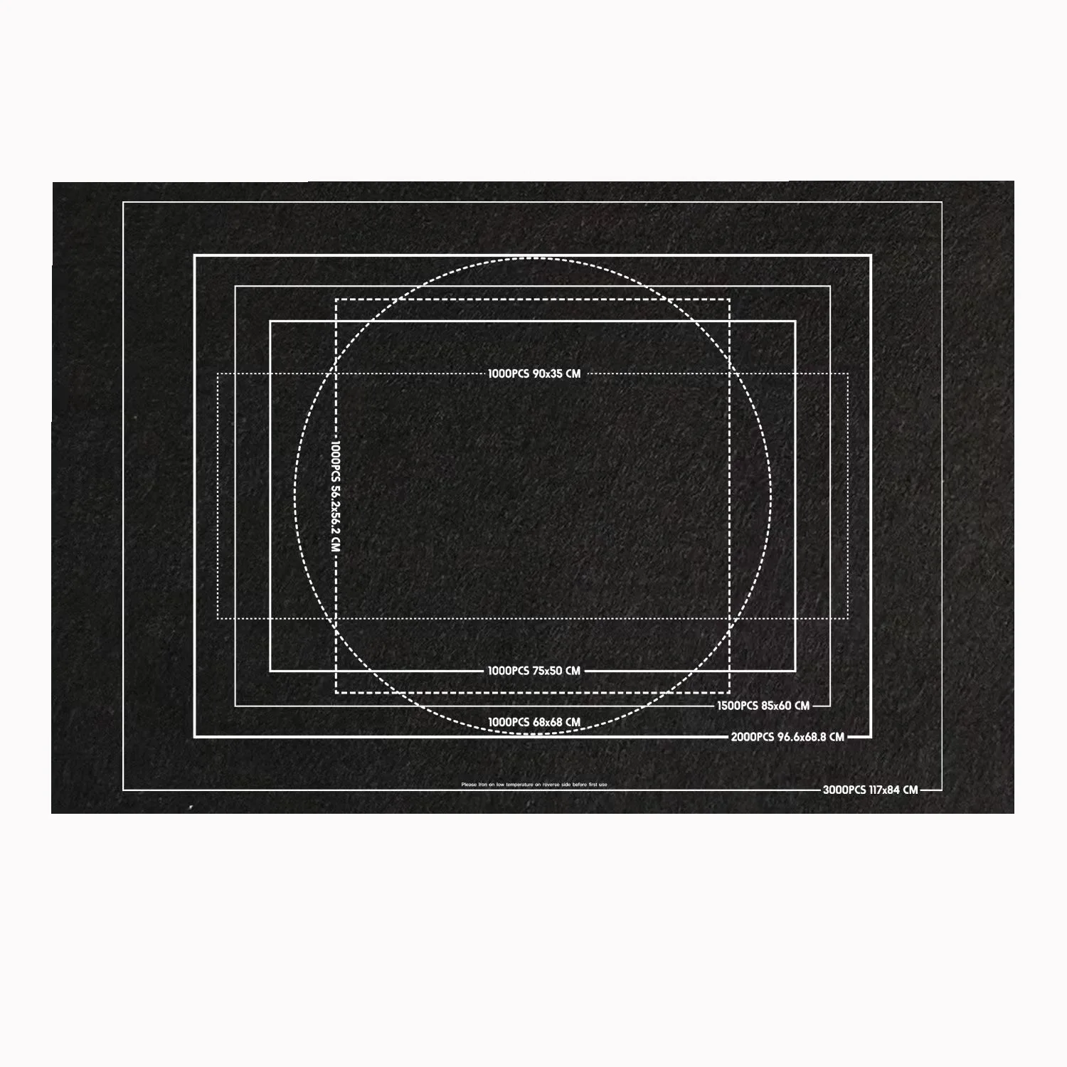 Premium Felt Jigsaw Puzzle Mat Roll Up Easy Carry Storable Non-slip Pad Auxiliary Classification Storage Tool for 1000-3000pcs