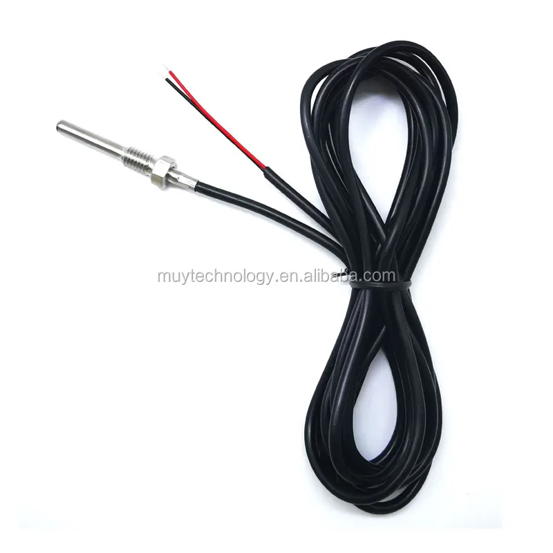 PT1000 pt100 temperature transmitter probe Class A  RTD Temperature sensor Stainless steel 2 wire  waterproof M6 M8 thread
