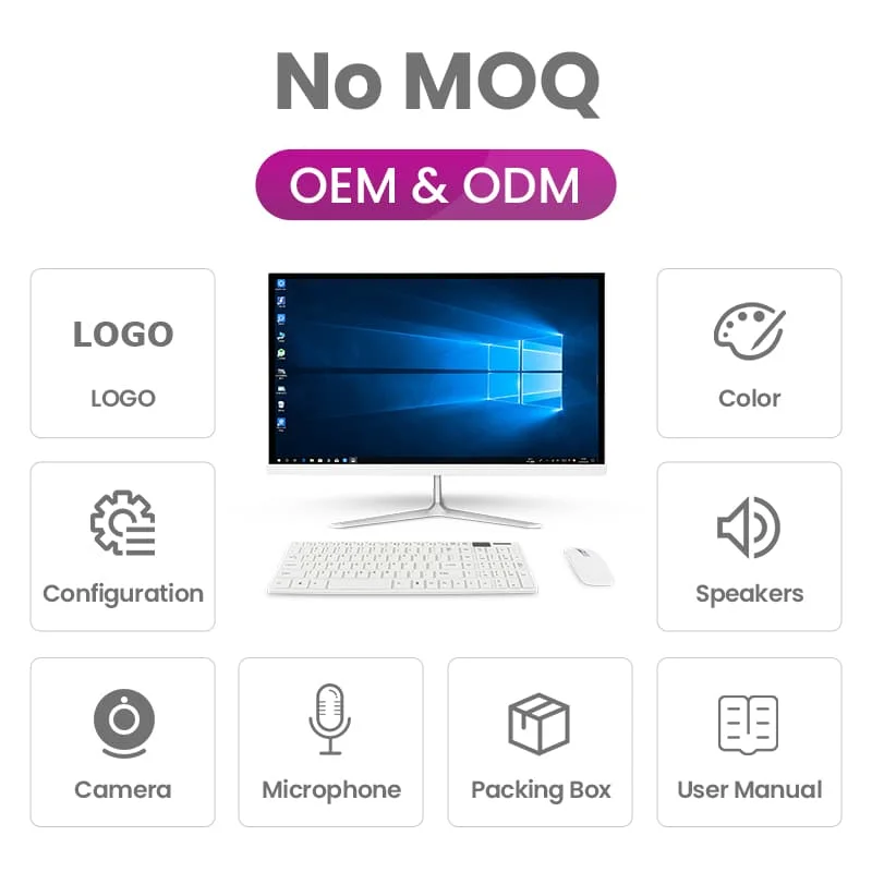 Desktop computer core i3 i5 i7 i9 all in one smart tv computer all-in-one pc 21.5 inch touch screen desktop monoblock pc