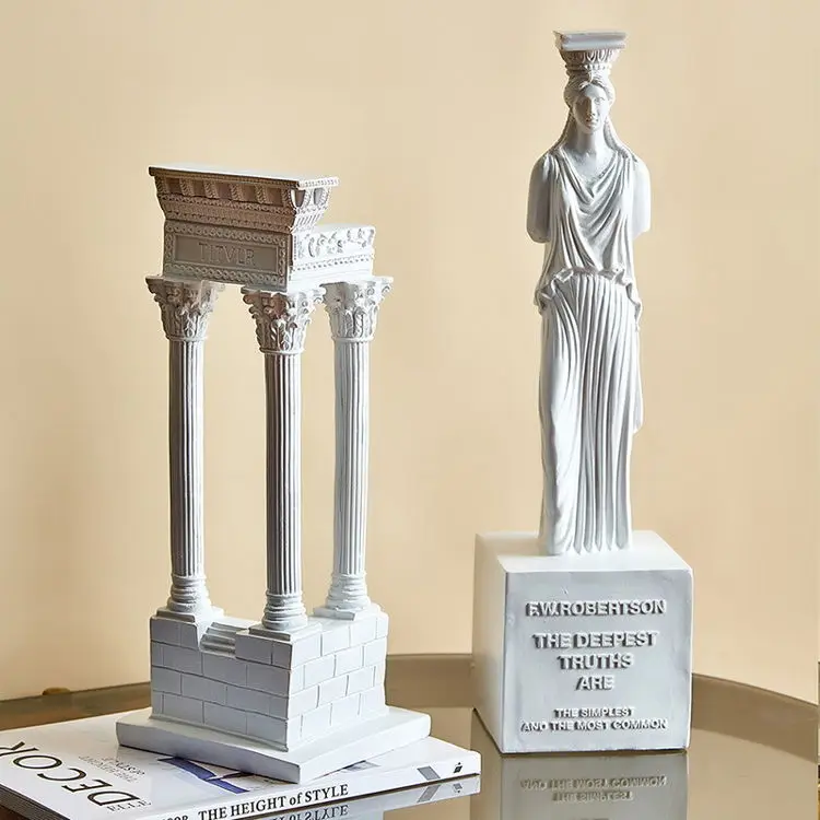 Nordic White Romany Home Decor Antiguo Moldes Romanos Piliers Colone Romaine Statue Antiche Romane Elegant Roman Sculpture