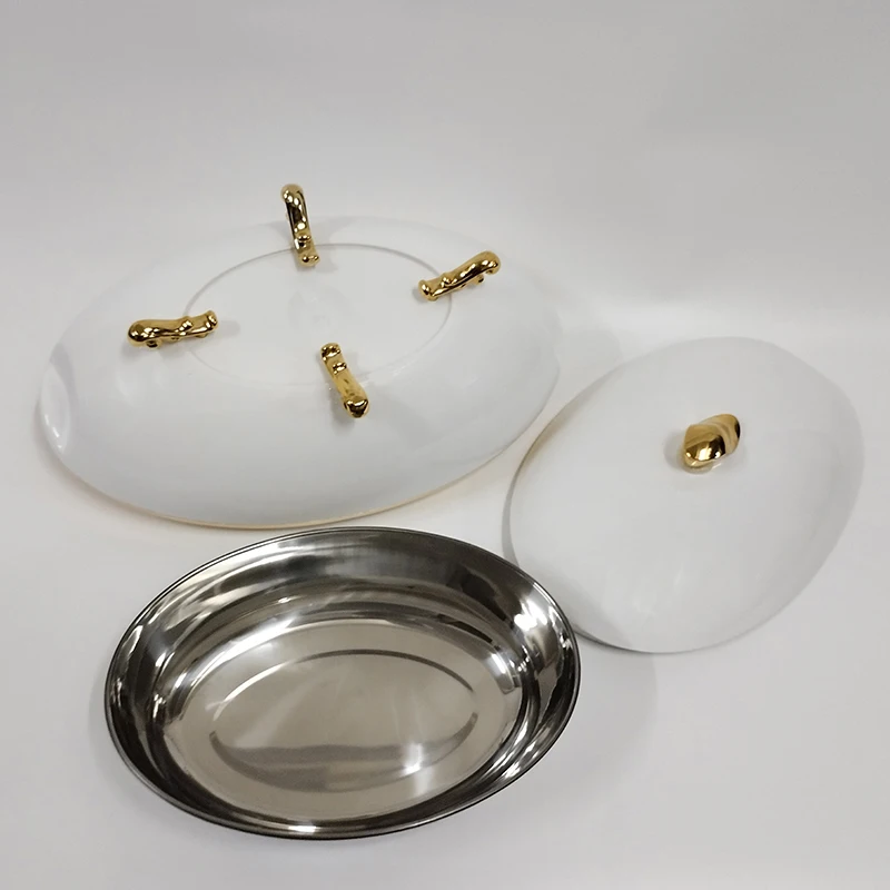 Marble Coated Cookware deep insulated food warmer healthy Casserole with Lid