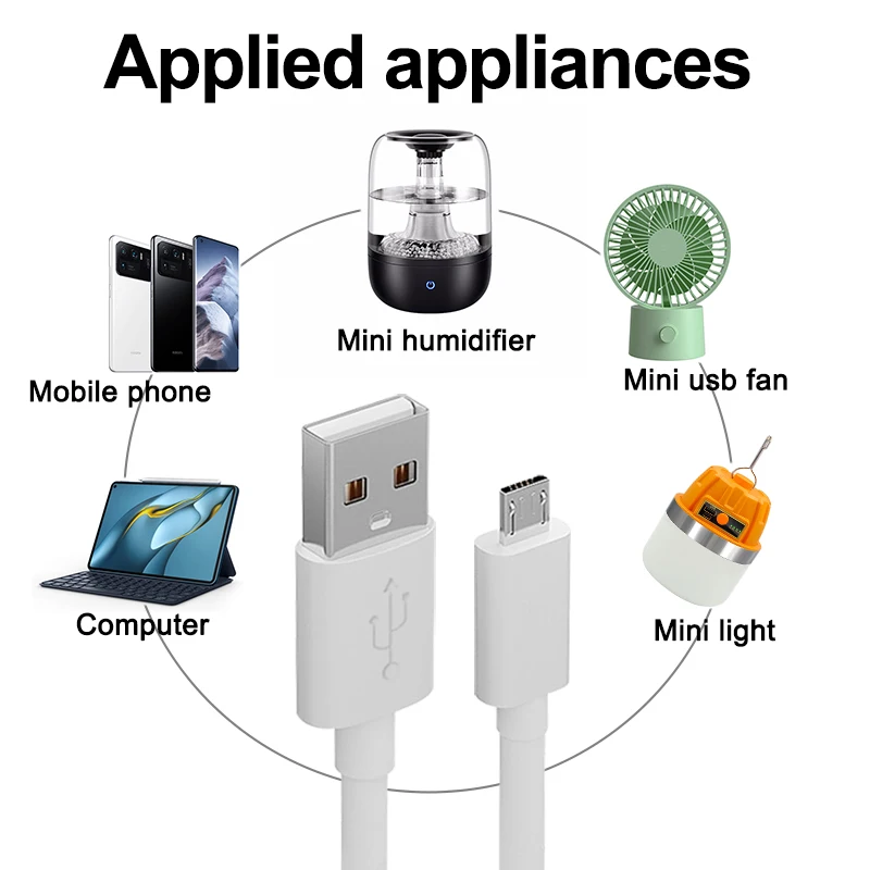 Custom 0.25m 0.5m 3ft 6ft 10ft Micro USB Cable fast charger USB to Micro USB 2.0 Android Charging Cord for Samsung Galaxy