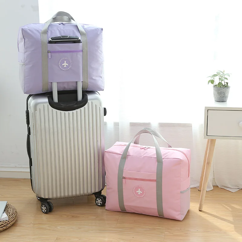 High quality duffel bag out-door hiking ripstop fabric large capacity waterproof pink Travel Bag Water-Resistant Duffel Bag