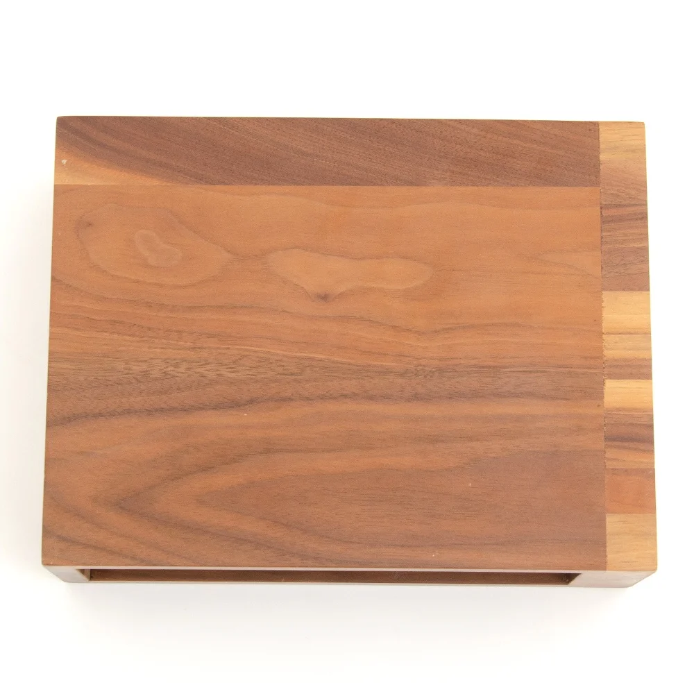 Kitchen knife accessories wood magnet knife holder wooden knife block stand wholesale acacia wood power magnetic block