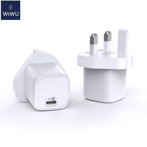 WIWU 30W PD QC3.0 Fast Wall Charger for iphone HUAWEI XIAO MI One plus Sumsang Power Adapter
