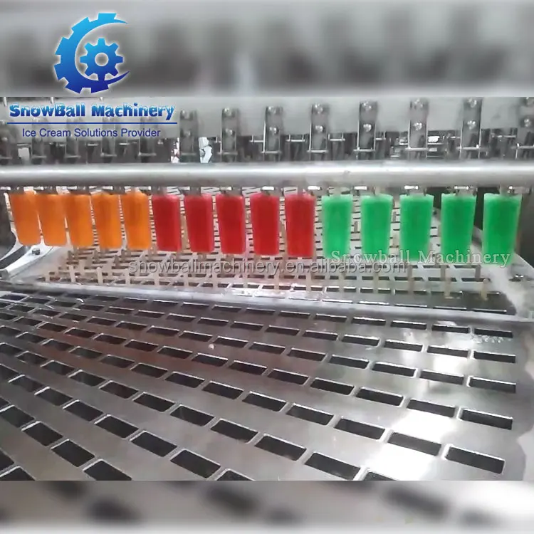 Industrial Ice Cream Production Line Lolly Popsicle Rotary Style Molded Stick Machine