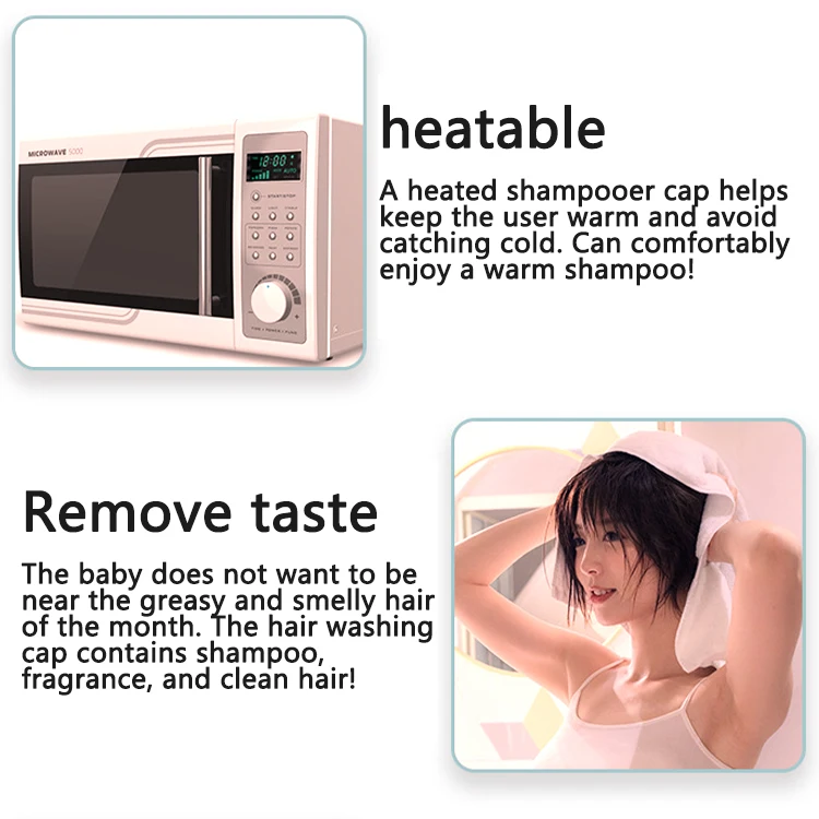 Huati Sifuli OEM Wholesale No Water Rinse Free Shampoo Caps Waterless Shampoo And Conditioner Cap