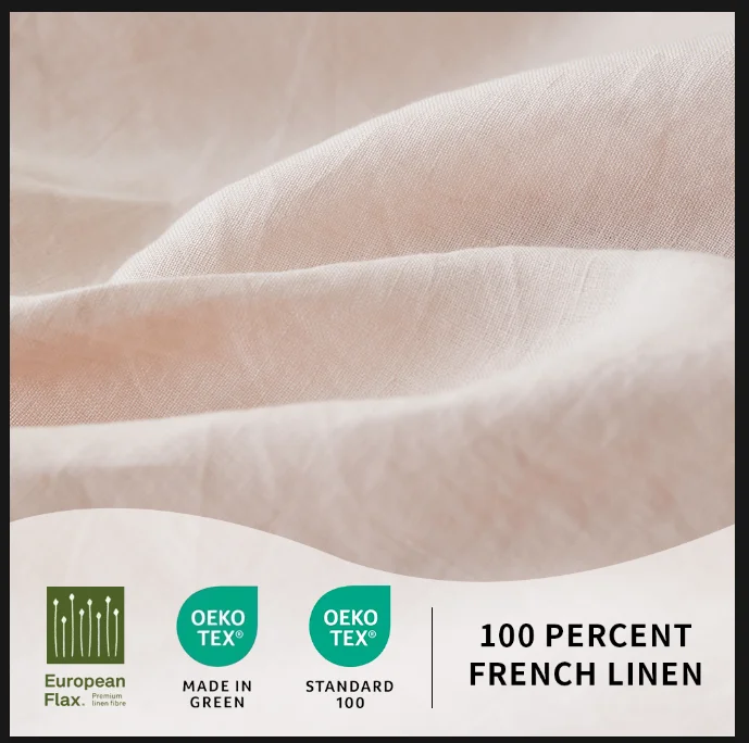 Organic France 100% Linen  pyjamaClassic Design unisex men women Sleepwear Set with piping for family pajama gift sets