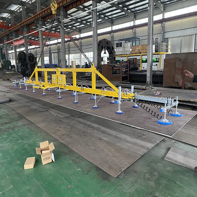 Sheet vacuum suction cup spreader lifter for sheet metal