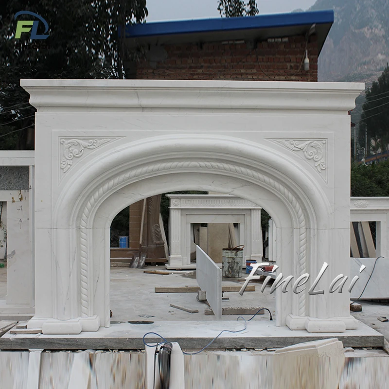 Finelai sale europe fireplace frame extra large marble fireplace fire surround and hearth