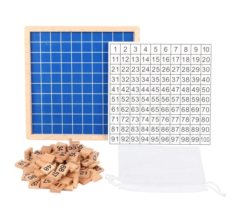 Математическая игрушка Монтессори для раннего образования 1-100 последовательных чисел доска обучения детей обучающие доски 2024