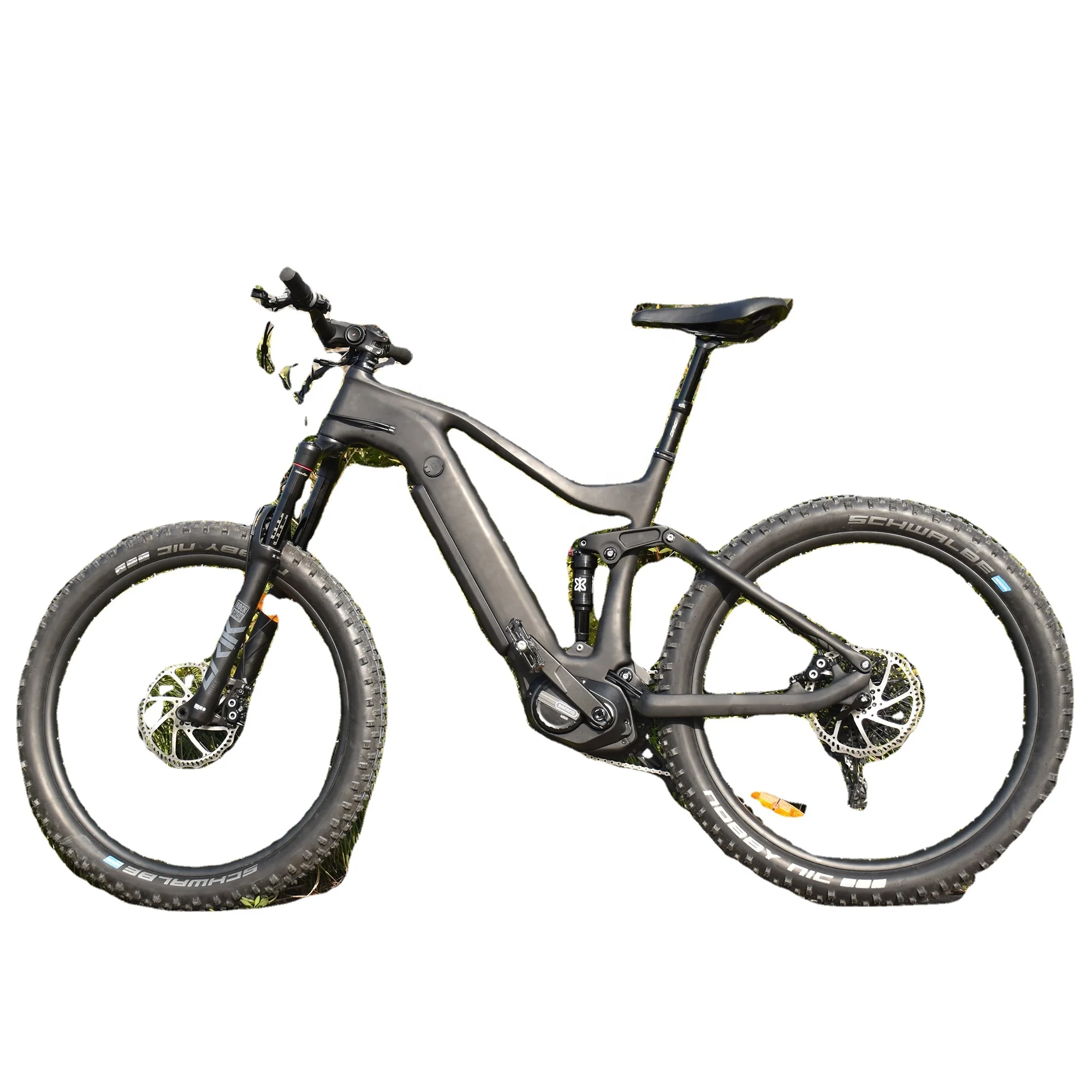 Disc Brake 43V 500W Mid Drive Motor Electric Mountain Bike Full Suspension Ebike Carbon Fibre electric hybrid bike
