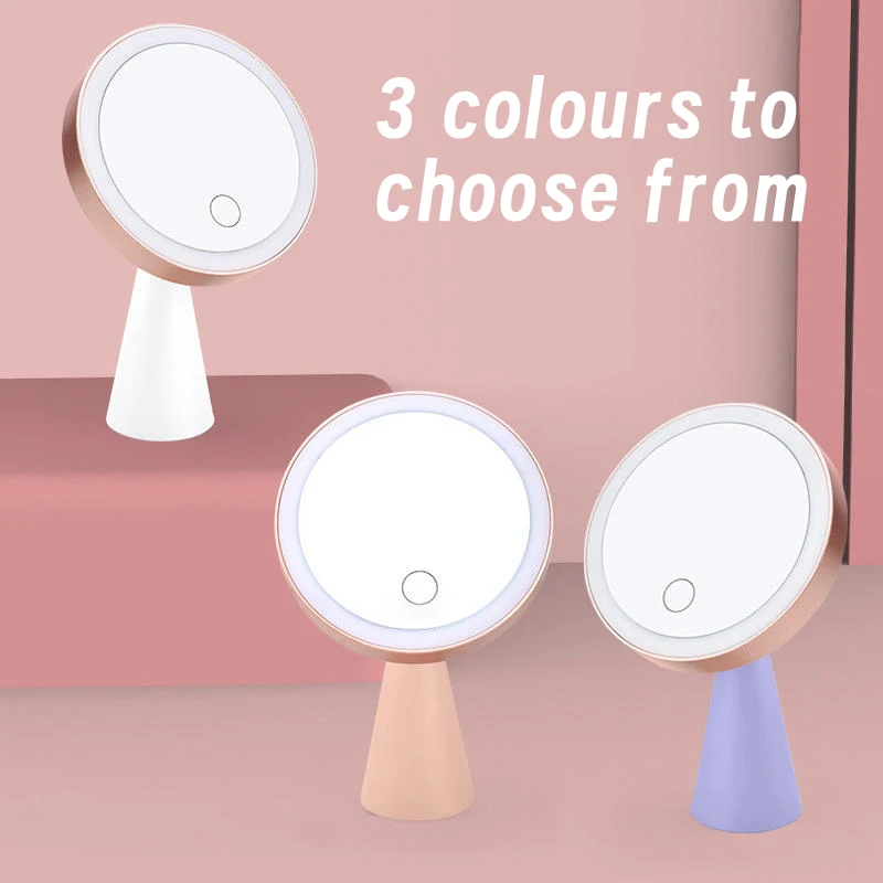 Mushroom Desktop Lamp Touch Screen USB Touch Three Color Makeup Led Mirror