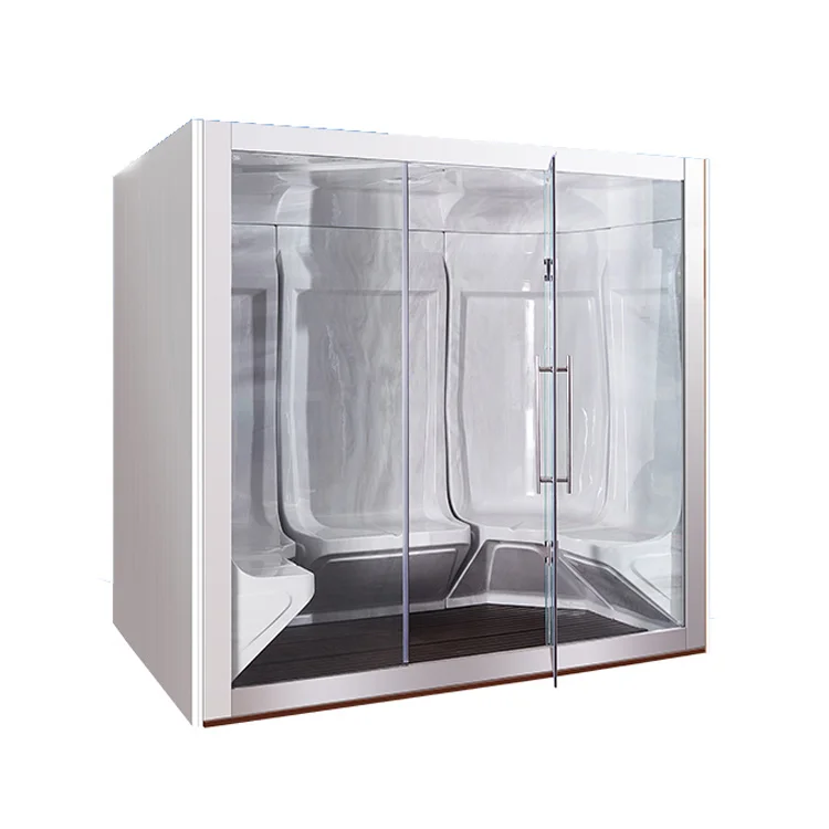 Factory sales price steam room with shower 6 seats luxury acrylic tempered glass besting selling family wet steam sauna room