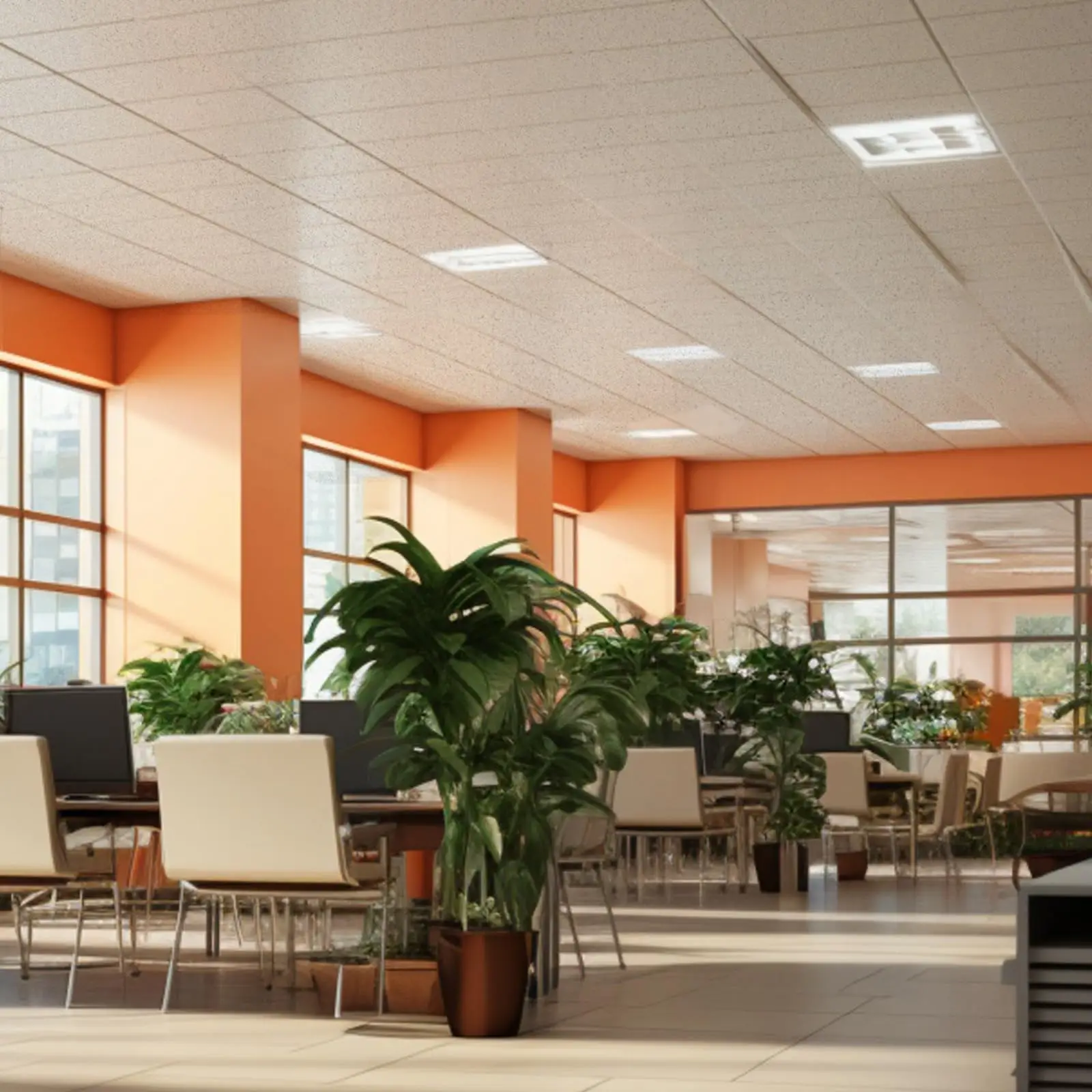 Widely Used 15mm Thick Acoustic Ceiling Tile Soundproof Mineral Fiber Suspension for School