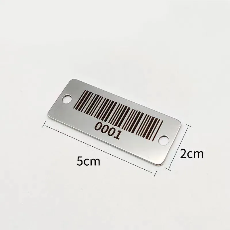 Custom Double Faced Embossed Aluminum Tags Engraved Aluminum Tags