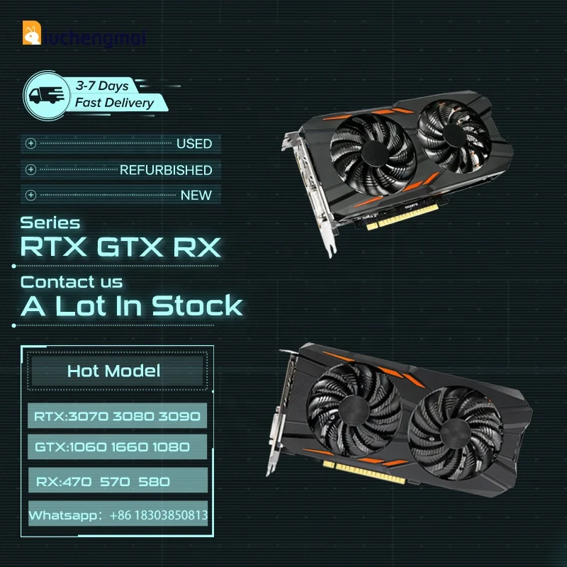 In Stock Used Graphics Card RX 5700 XT 256bit Pulse AMD RX5700 XT 8GB Graphics Card Second Hand