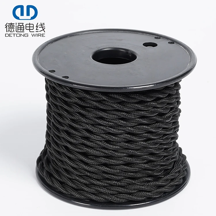 Wholesale Price 2 Core Color Textile Electrical Cable Lamp Lighting PVC Insulated Braided Wire