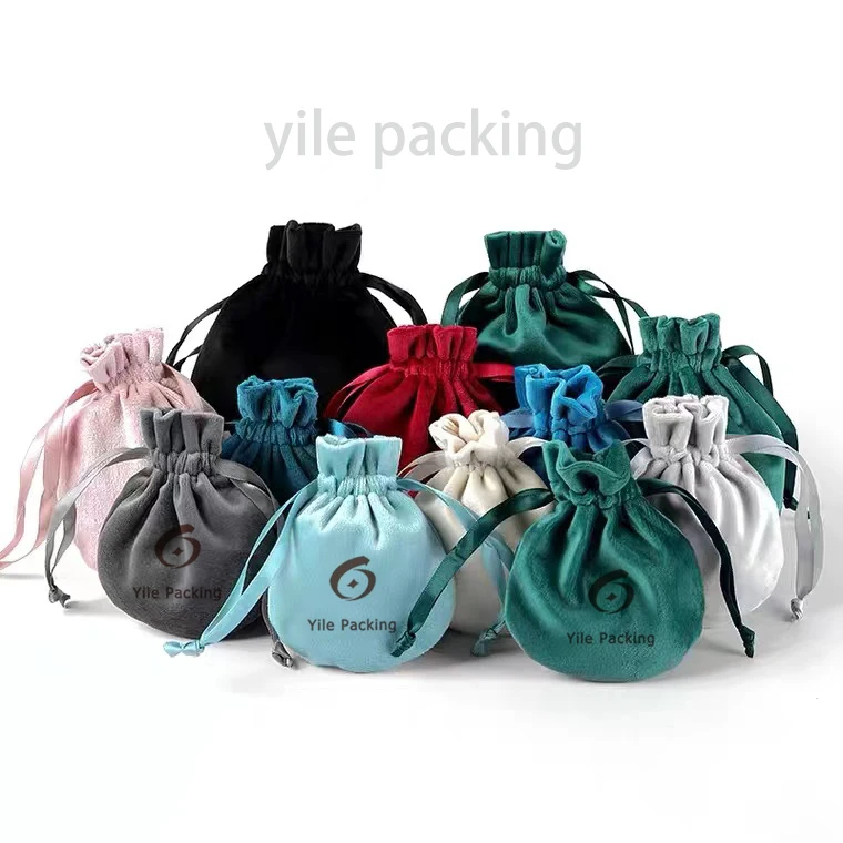 Wholesale Customize Cotton Velvet Suede Microfiber Consumer Electronics Jewelry Gift Drawstring Pouch Custom Dust Drawstring Bag