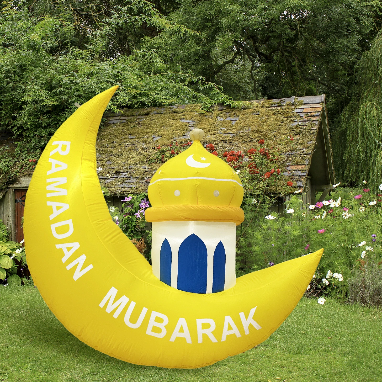 Ourwarm Customized Islam Outdoor Ramadan Inflatable Decoration Eid Islam Blow Up Mubarak Decorations