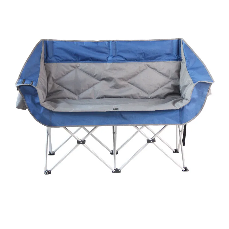 OEM camp beach lounge chair double leisure fishing chair filled cotton folding lawn oversized camping chair for adults