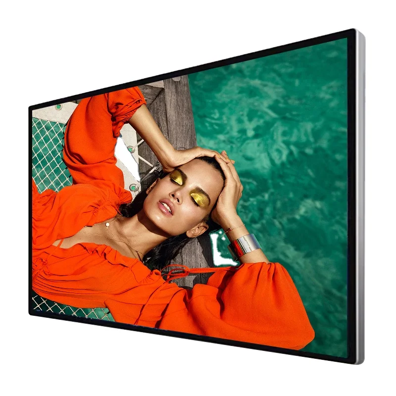 Supermarket Display Product 75 inch Advertising Screen Bus Subway Digital Identification Wall Mounted Lcd Screen Network Play